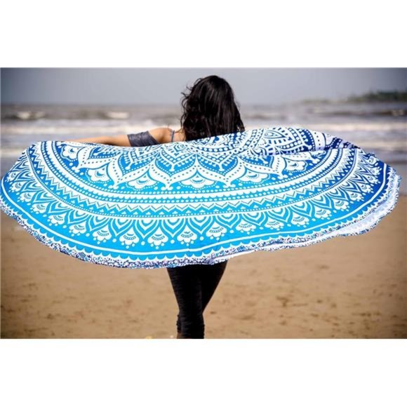 Set of 2 Mandala Blanket or Boho Mandala Tapestry or Round Bohemian Decoration - Picture 7 of 7